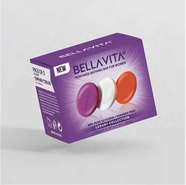 Bella Vita Perfumed Bathing Bar for Men (Pack of 3)